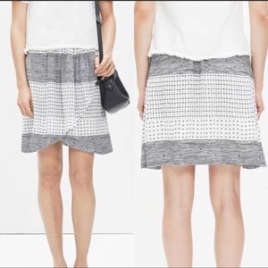 NWT Madewell Faux Wrap Silk Skirt SZ S